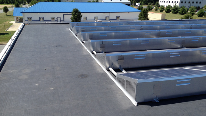 Dover Commercial Building SolarDock Ballasted Roof Mounted Solar Photovoltaic Project