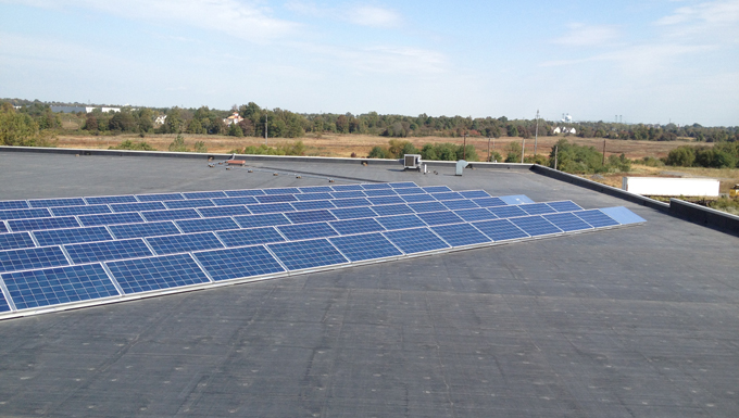 Negri Bossi North America SolarDock Ballasted Roof Mounted Solar Photovoltaic Project
